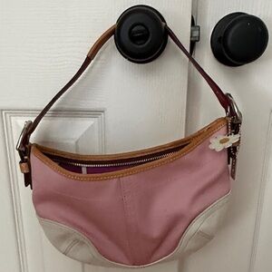 Coach Pink and Cream Women's Hobo purse